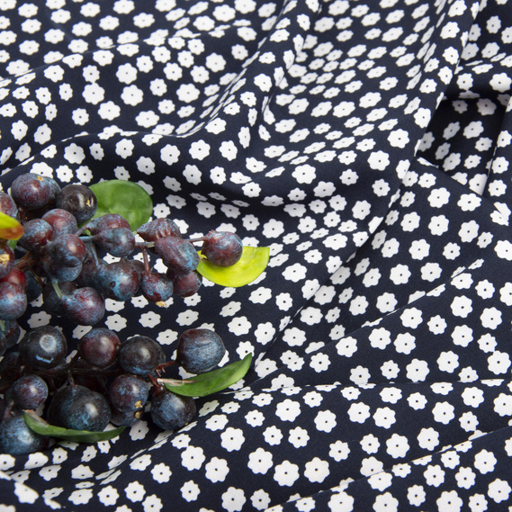 Ткань плательная Super Soft дрібноцвіт т/синій, фото 3