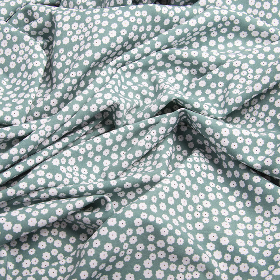 Тканина плательна Super Soft дрібноцвіт ментол, фото 2