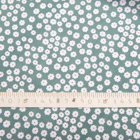Тканина плательна Super Soft дрібноцвіт ментол, фото 4