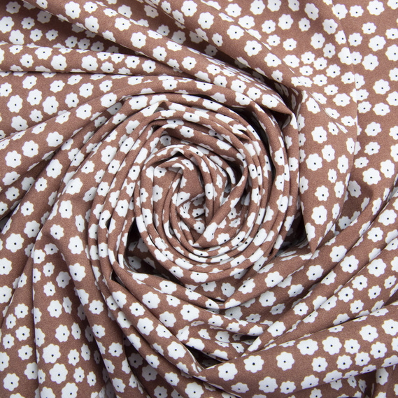 Тканина плательна Super Soft дрібноцвіт капучіно, фото 1