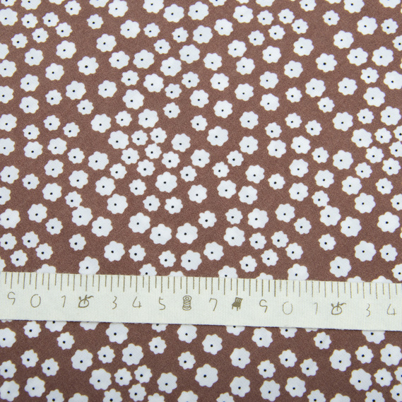 Тканина плательна Super Soft дрібноцвіт капучіно, фото 4