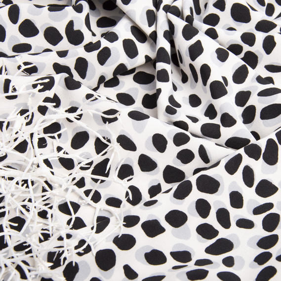 Тканина плательна Super Soft камінці чорні, фото 3 Тканина плательна Super Soft камінці чорні, фото 3