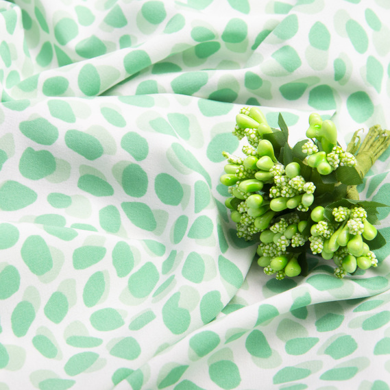 Ткань плательная Super Soft камінці зелені, фото 3