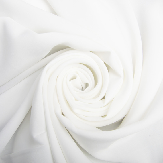 Тканина плательна Wave crep,150 см, для одягу, суконь, костюмів, спідниць молоко, фото 1