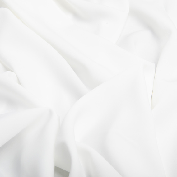 Тканина плательна Wave crep,150 см, для одягу, суконь, костюмів, спідниць молоко, фото 2