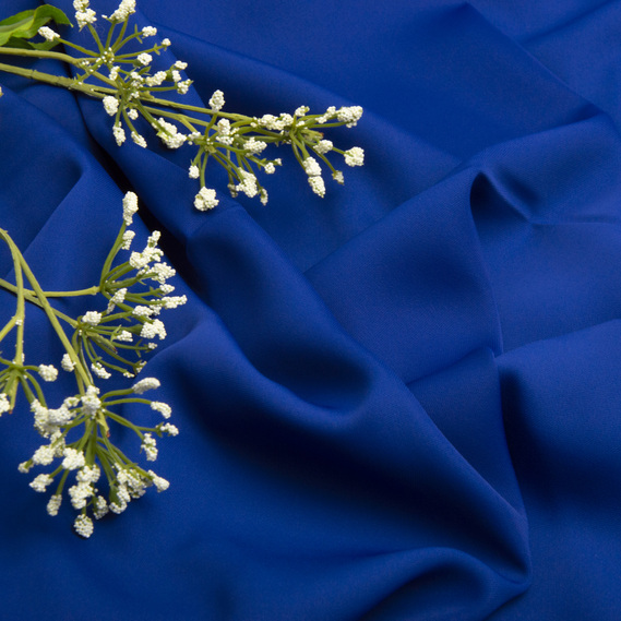 Wave crepe dress fabric, 150 cm wide, suitable for clothing, dresses, suits, and skirts індіго, фото 3