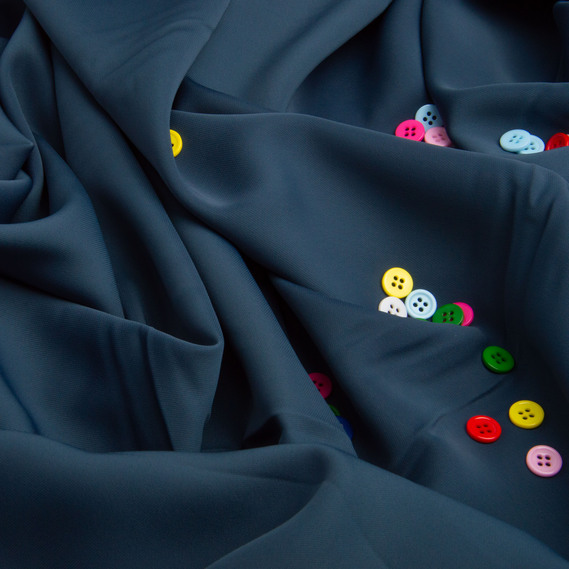 Ткань плательная Wave crep, 150 см, для одежды, платьев, костюмов, юбок т/денім, фото 4