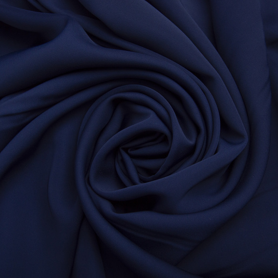 Wave crepe dress fabric, 150 cm wide, suitable for clothing, dresses, suits, and skirts т/синя, фото 1 Wave crepe dress fabric, 150 cm wide, suitable for clothing, dresses, suits, and skirts т/синя, фото 1