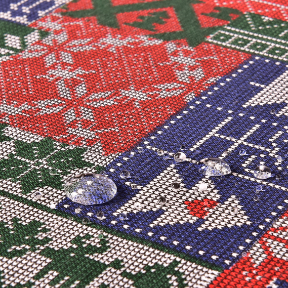 Скатерть Новогодняя 170х260 см с водоотталкивающей пропиткой праздничная хлопок орнамент, фото 2 Скатерть Новогодняя 170х260 см с водоотталкивающей пропиткой праздничная хлопок орнамент, фото 2