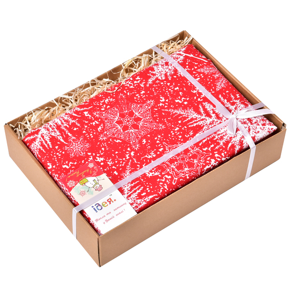 Скатерть Новогодняя 170х260 см с водоотталкивающей пропиткой праздничная хлопок хвоя червона, фото 1 Скатерть Новогодняя 170х260 см с водоотталкивающей пропиткой праздничная хлопок хвоя червона, фото 1