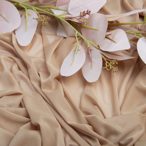 Ткань сетка стрейч т/беж, фото 3