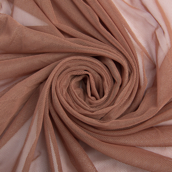 Тканина сітка стрейч кориця, фото 1