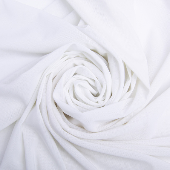 Ткань сетка стрейч плотная молоко, фото 1