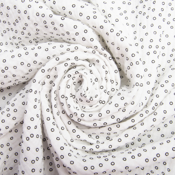 Two-Layer Cotton Muslin Fabric for Summer Clothing and Home Textiles двошарова кружальця, фото 1 Two-Layer Cotton Muslin Fabric for Summer Clothing and Home Textiles двошарова кружальця, фото 1