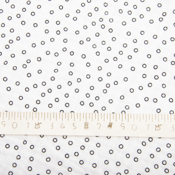 Тканина бавовняна платтяна Муслін двошарова 140 см, 120 г/м2 для суконь, блузок, спідниць, халатів, костюмів кружальця, фото 4