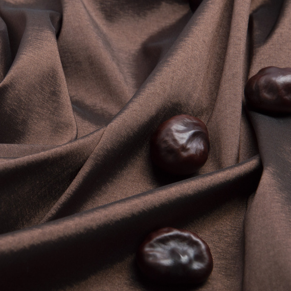 The fabric is plain stretch taffeta шоколад, фото 3