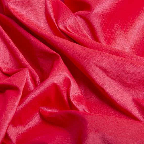 Ткань костюмная тафта стрейч Тифани, 150 см, для одежды, платьев, костюмов, юбок корал, фото 2