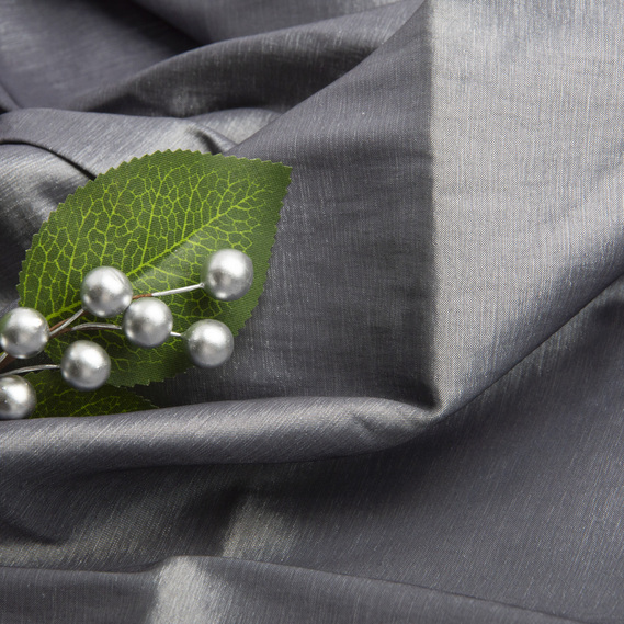 Ткань костюмная тафта стрейч Тифани, 150 см, для одежды, платьев, костюмов, юбок сірий, фото 3