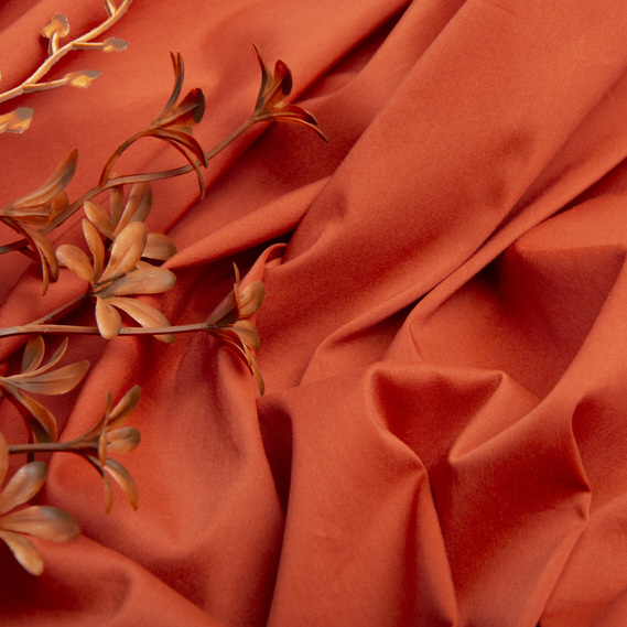 Ткань поплин однотонный V-64 теракот, фото 3 Ткань поплин однотонный V-64 теракот, фото 3