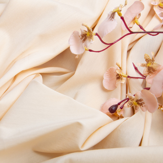 Ткань поплин однотонный V-59 ніжний абрикос, фото 3