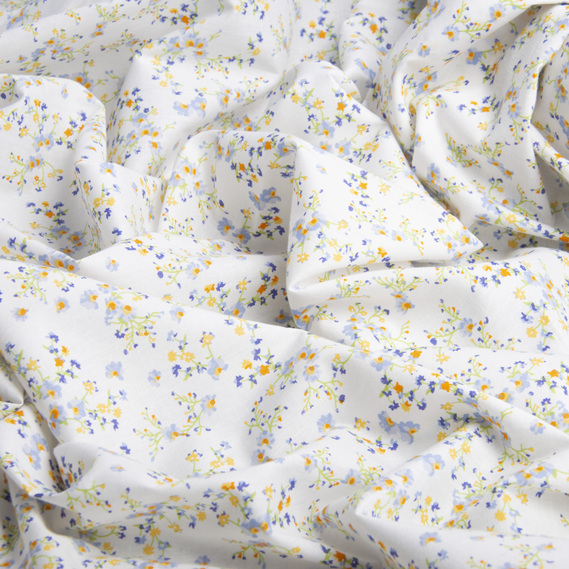 Cotton poplin fabric спориш білий, фото 2