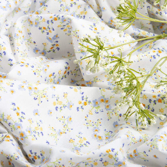 Cotton poplin fabric спориш білий, фото 3