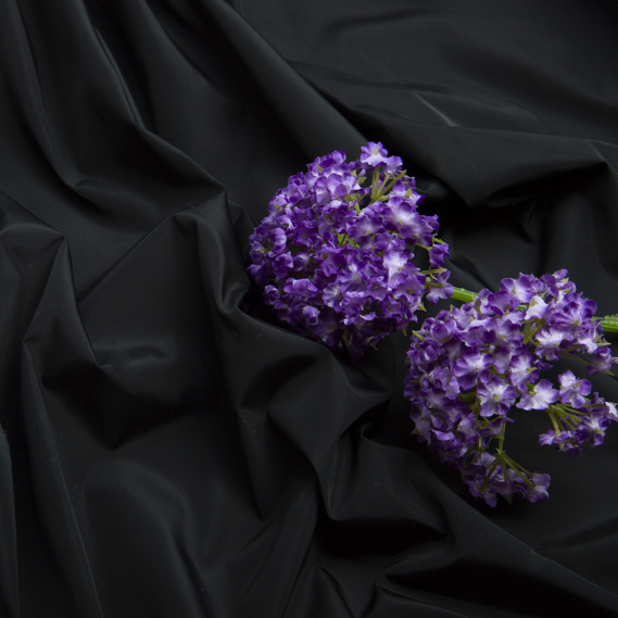 Ткань плащевая однотонная V-1001 чорна, фото 3