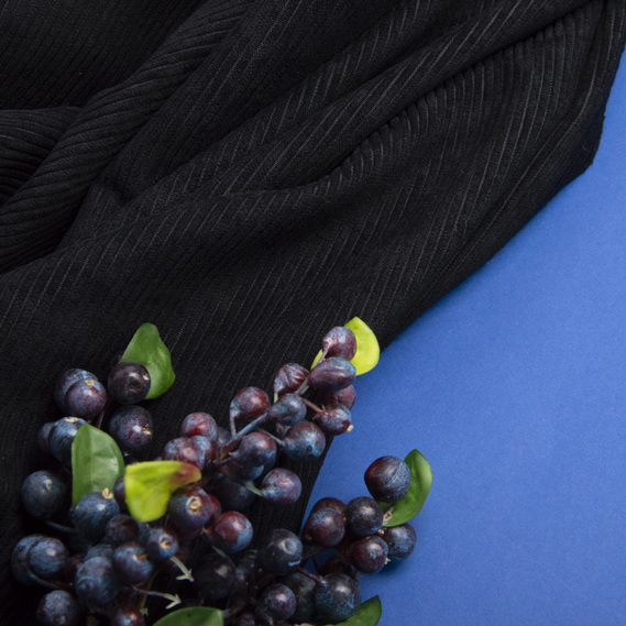 Тканина вельвет Manchester V-1001 чорний, фото 3