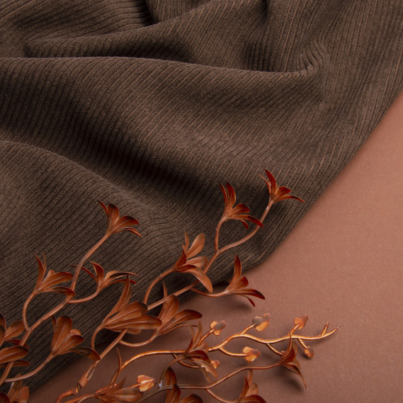 Ткань вельвет Manchester V-1176 шоколад, фото 3