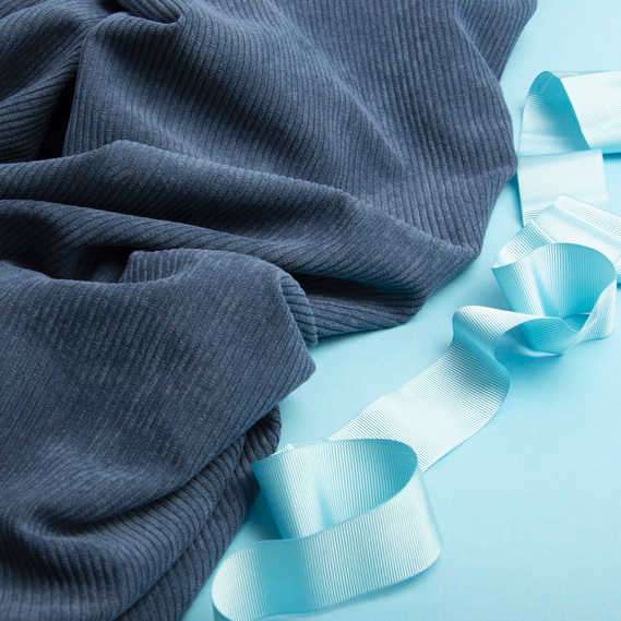 The fabric is velvet Manchester V-1416 денім, фото 3