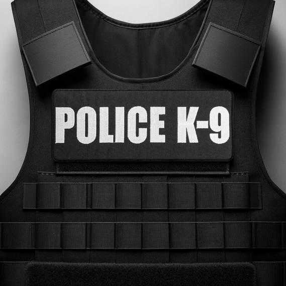 Набір шевронів 3 шт на лупучці Police K-9, вишиті патчі нашивки, фото 6