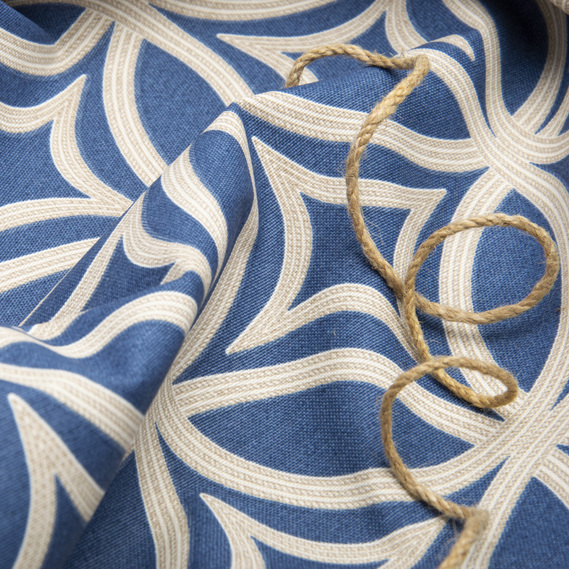 Тканина декоративна Візерунок з водовідштовхувальним просоченням V-28 синя, фото 3 Тканина декоративна Візерунок з водовідштовхувальним просоченням V-28 синя, фото 3