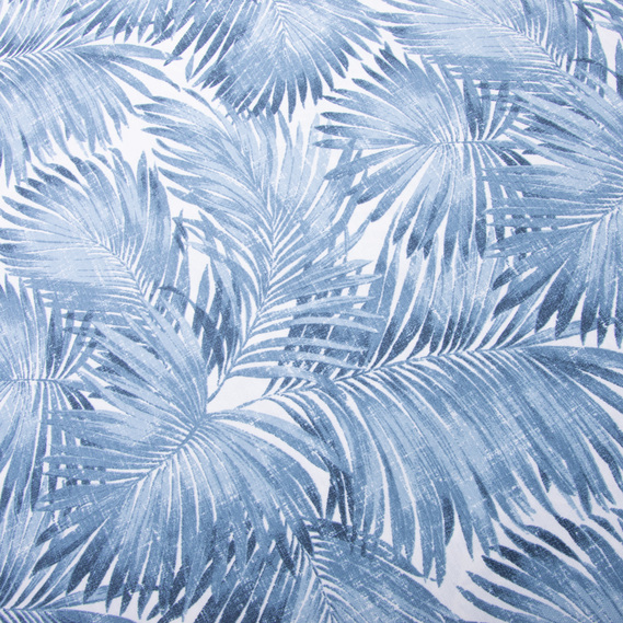 Тканина декоративна Папороть бавовна з водовідштовхувальним просоченням для скатертин, штор, декору V-9 денім, фото 3