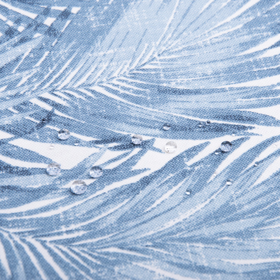 Тканина декоративна Папороть бавовна з водовідштовхувальним просоченням для скатертин, штор, декору V-9 денім, фото 4