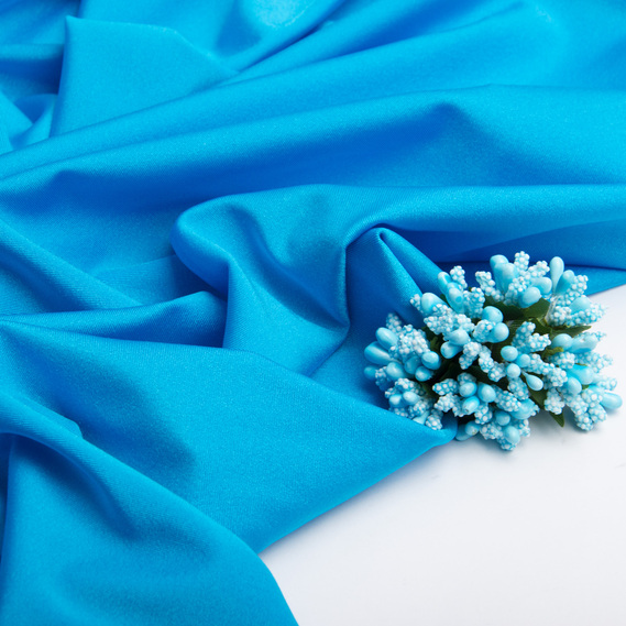 Тканина біфлекс блиск однотонний V-27(1354) т/блакитн., фото 3