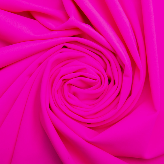 Тканина біфлекс матовий однотонний V-87 (1395) неон рожевий, фото 1