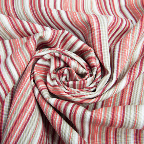 Тканина декоративна Смуги бавовна з водовідштовхувальним просоченням для скатертин, штор, декору V-068 бежева червона бордо, фото 1 Тканина декоративна Смуги бавовна з водовідштовхувальним просоченням для скатертин, штор, декору V-068 бежева червона бордо, фото 1