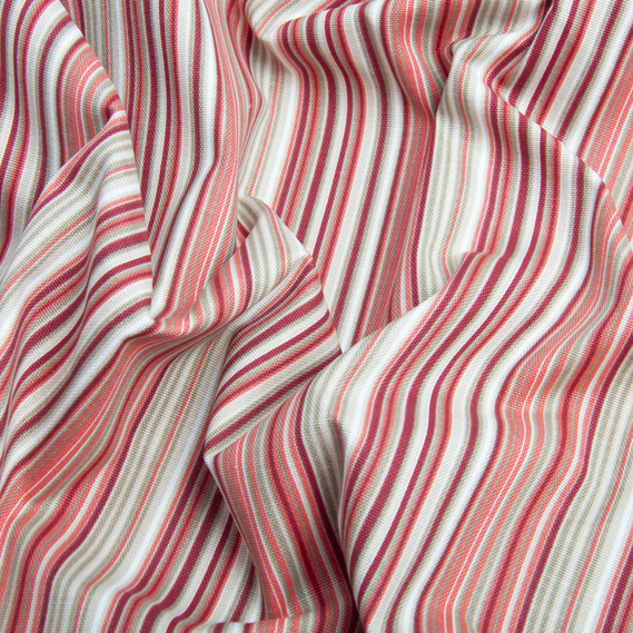 Тканина декоративна Смуги бавовна з водовідштовхувальним просоченням для скатертин, штор, декору V-068 бежева червона бордо, фото 2 Тканина декоративна Смуги бавовна з водовідштовхувальним просоченням для скатертин, штор, декору V-068 бежева червона бордо, фото 2