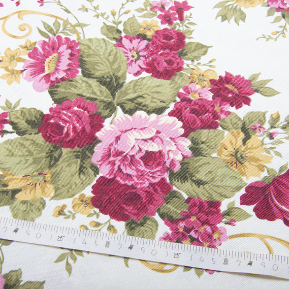 Ткань декоративная Розалій з водоотталкивающей пропиткой V-03 бордо, фото 6