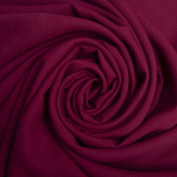 Chiffon crepe fabric 150 cm lightweight, airy, matte, for dresses, skirts, blouses, children’s clothing бордо, фото 1