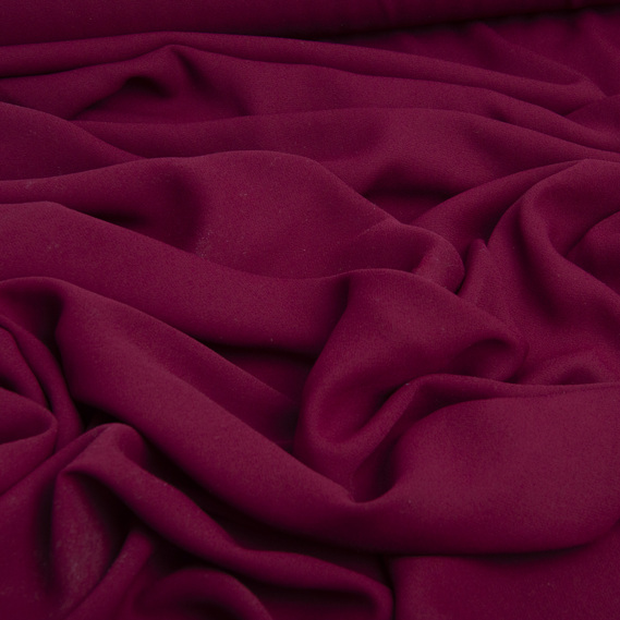 Chiffon crepe fabric 150 cm lightweight, airy, matte, for dresses, skirts, blouses, children’s clothing бордо, фото 2
