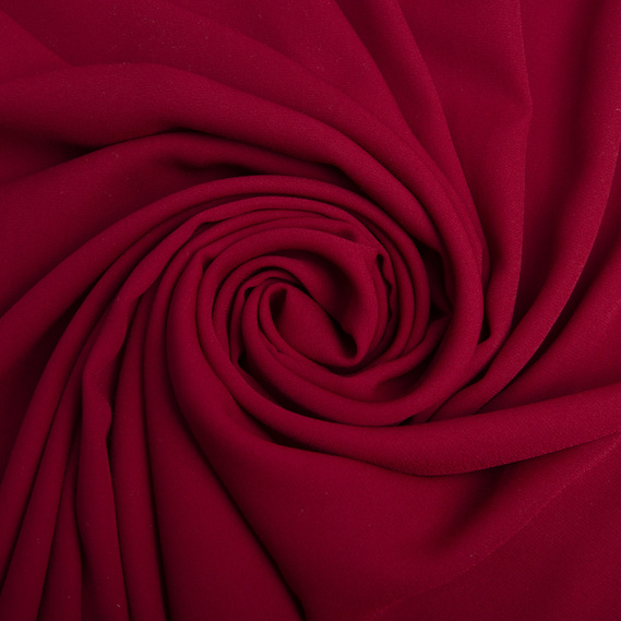 Тканина шифон креп 150 см 140 гр/м2 легка, повітряна, матова, для суконь, спідниць, блузок, дитячого одягу вишня , фото 1