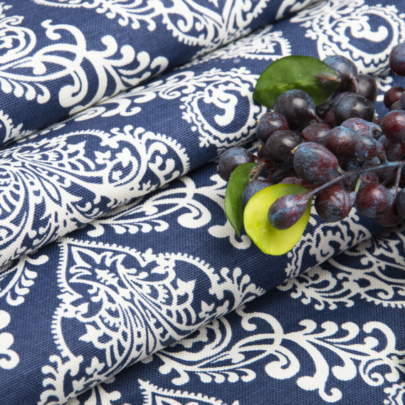 Decorative fabric with water-repellent impregnation V-006 темно синя, фото 5