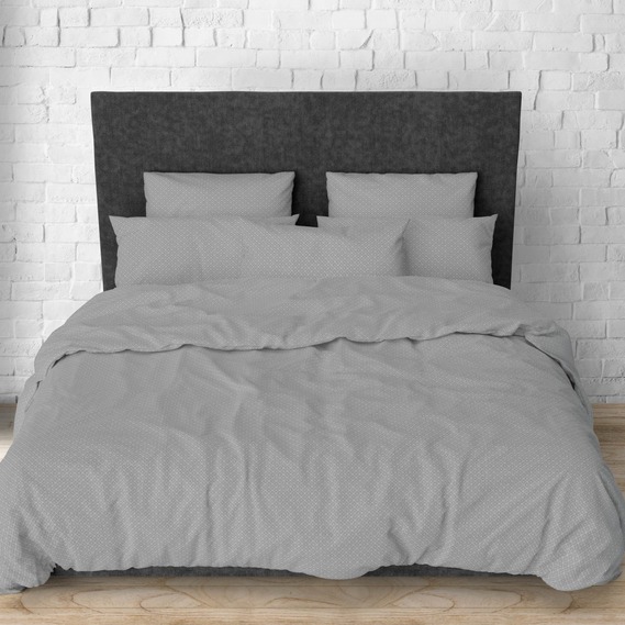 Тканина бавовна сатин для постільної білизни, натуральна тканина, постільна білизна 120 гр/м2 S-250-B рабиця сіра, фото 1