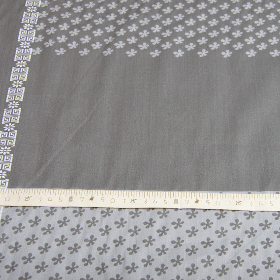 SATIN fabric S-310-A клітина сіра, фото 5