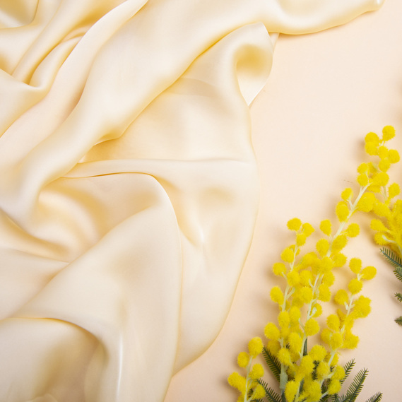 Тканина шифон-шовк Armani пісок, фото 3