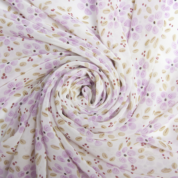 Ткань плательная шифон Марічка білий, фото 1