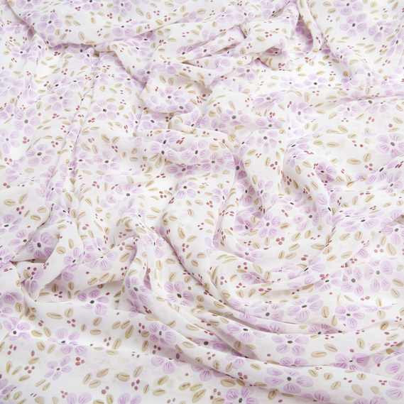 Ткань плательная шифон Марічка білий, фото 2