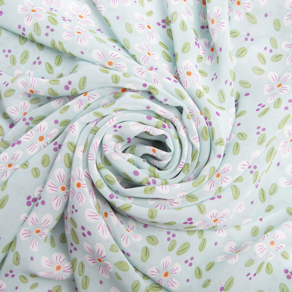 Marichka Chiffon Dress Fabric м`ята , фото 1