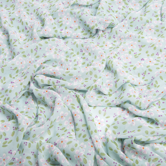 Marichka Chiffon Dress Fabric м`ята , фото 2